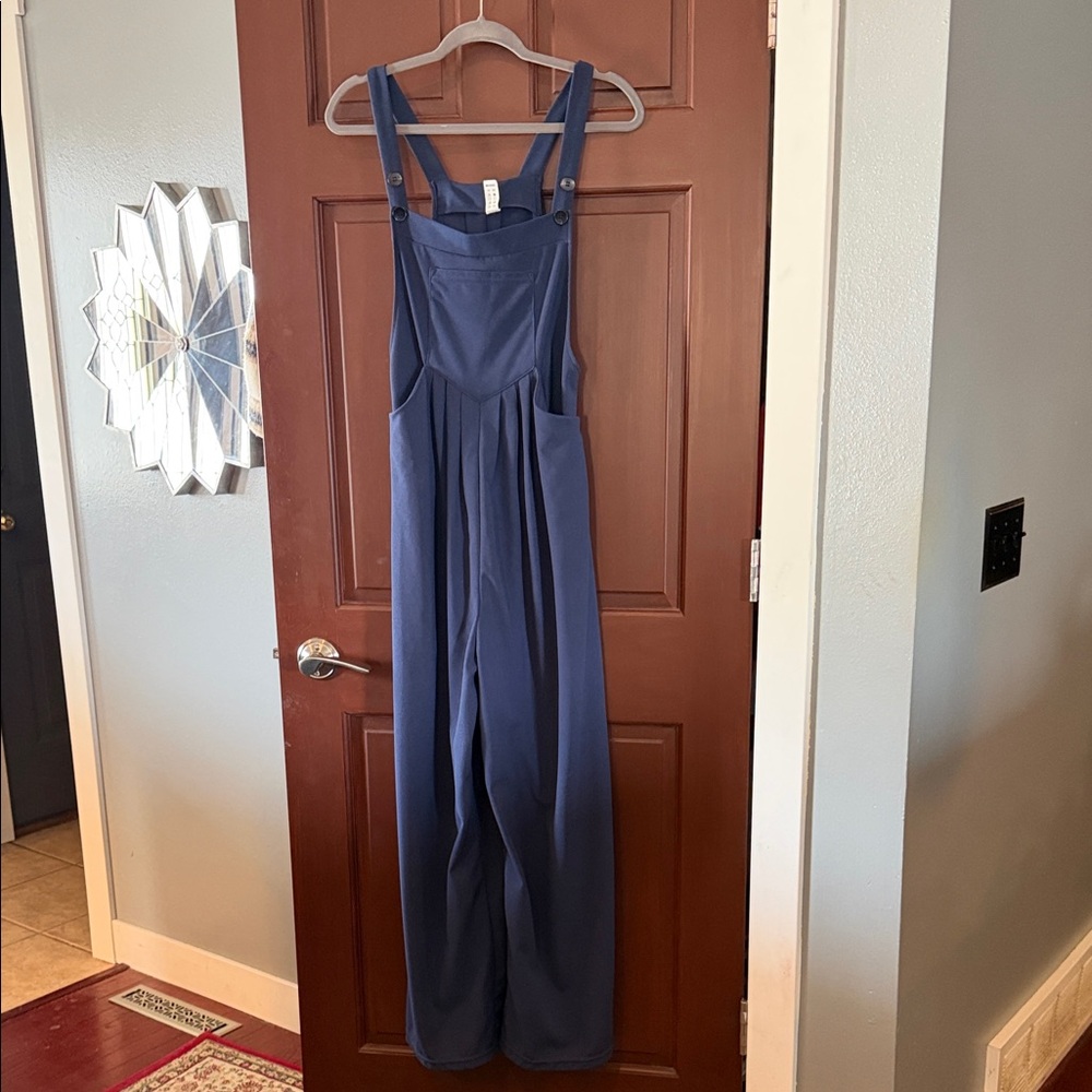 Blue Wide-Leg Jumpsuit